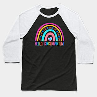 Hello Kindergarten Rainbow Back To School Baseball T-Shirt